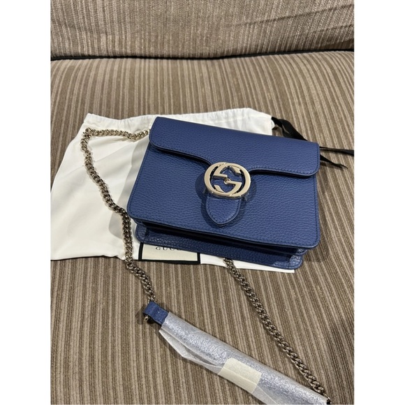 Gucci crossbody ( navy color and silver chain) new with tags - Picture 7 of 8
